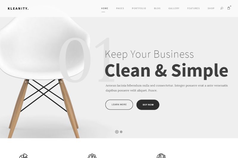 Kleanity WordPress Minimalist Theme