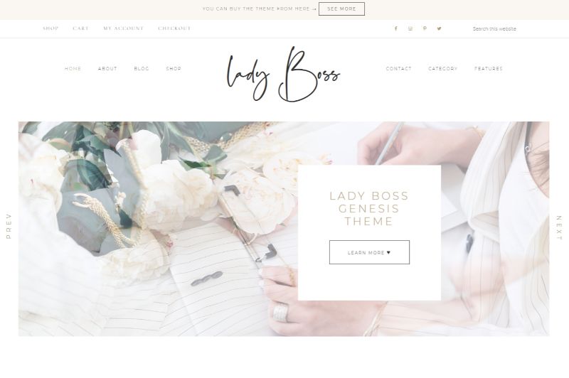 Lady Boss Feminine WordPress Theme