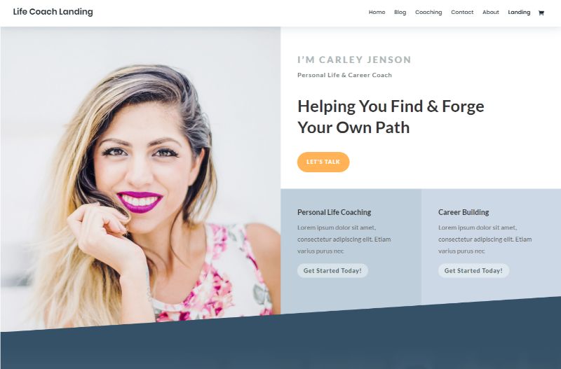 Life Coach Layout Pack by Divi