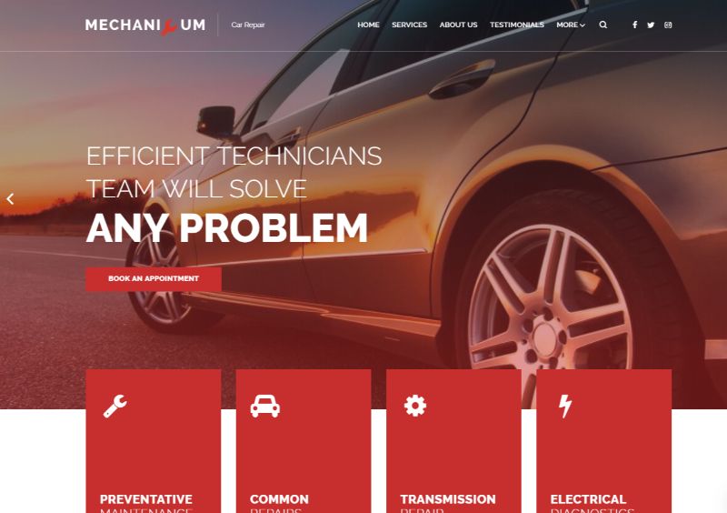 Mechanicum Automotive WordPress Theme