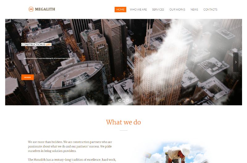 Megalith Architecture WordPress Theme