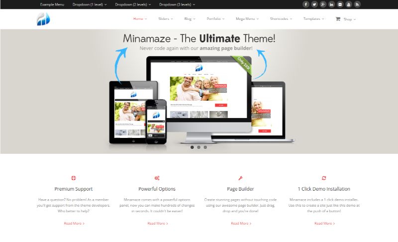 Minamaze WordPress Minimalist Theme