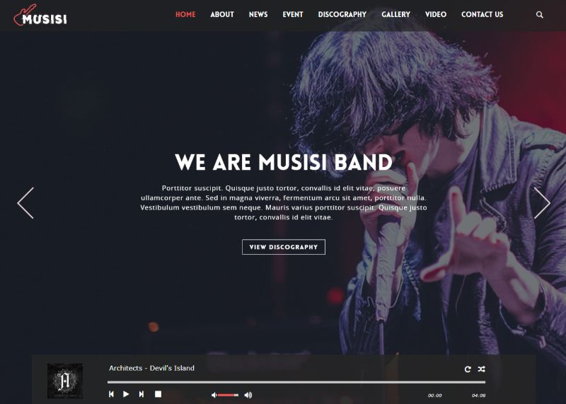 Musisi WordPress Music Theme