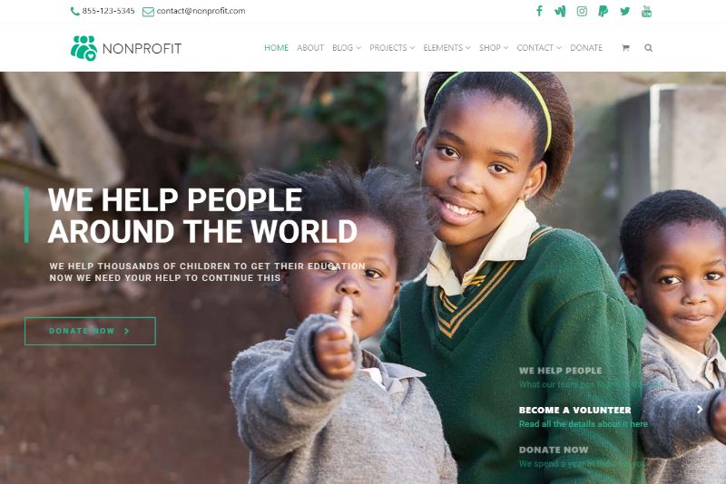 Nonprofit by VisualModo WordPress Charity Theme