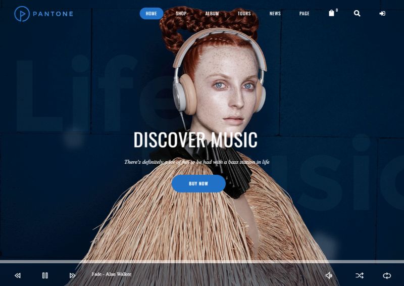 Pantone WordPress Music Theme