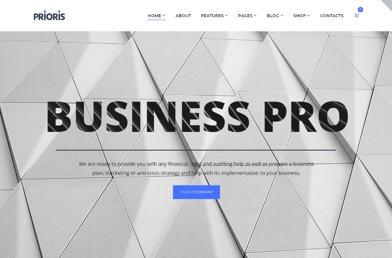 Prioris Consulting WordPress Theme