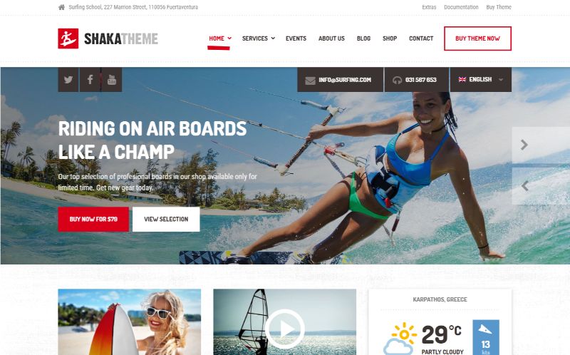 Shaka Sports WordPress Theme