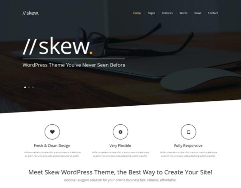 Skew One Page WordPress Themes