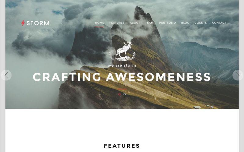 Storm One Page WordPress Themes