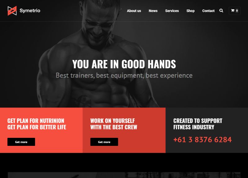 Symetrio Fitness WordPress Theme