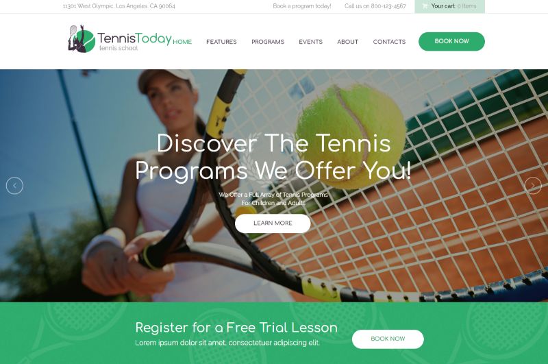 Tennis Today Sports WordPress Theme