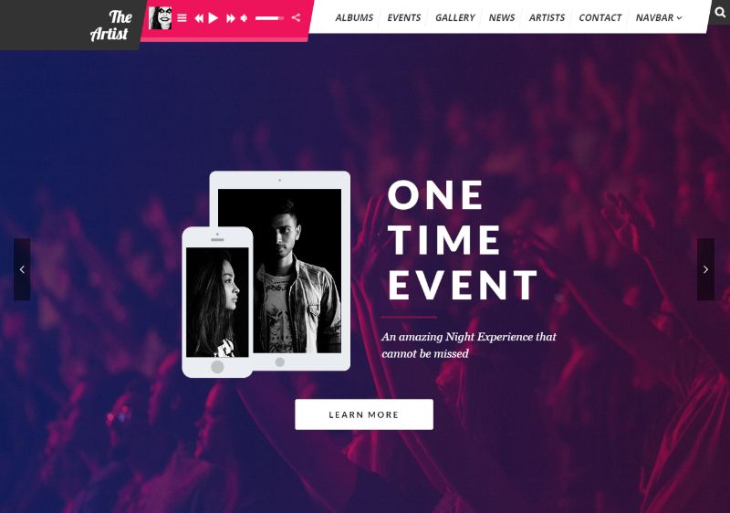 Theartist WordPress Music Theme