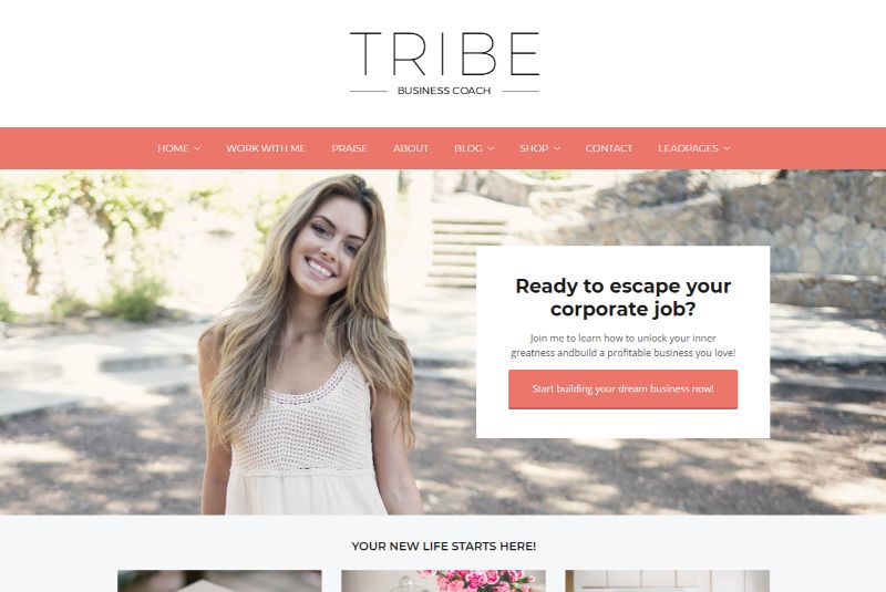 Tribe Coach Feminine WordPress Theme