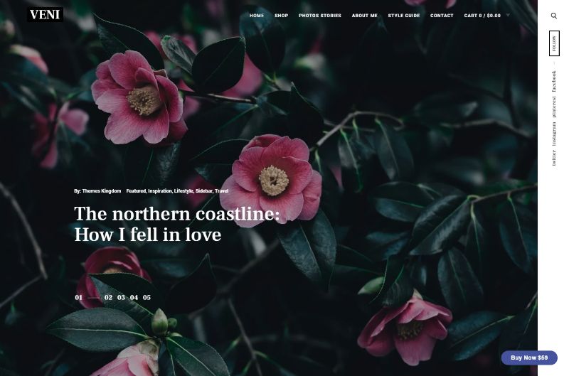 Veni Lifestyle WordPress Theme