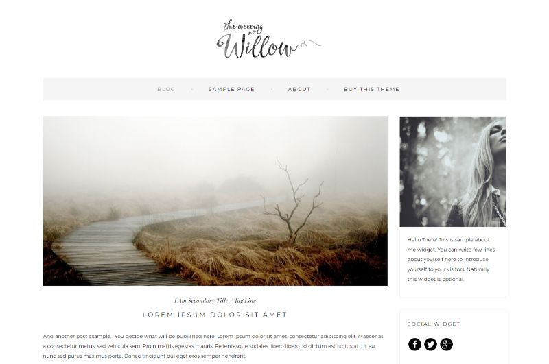 Weeping Willow Lifestyle WordPress Theme