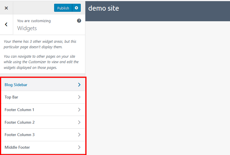 Customize widgets