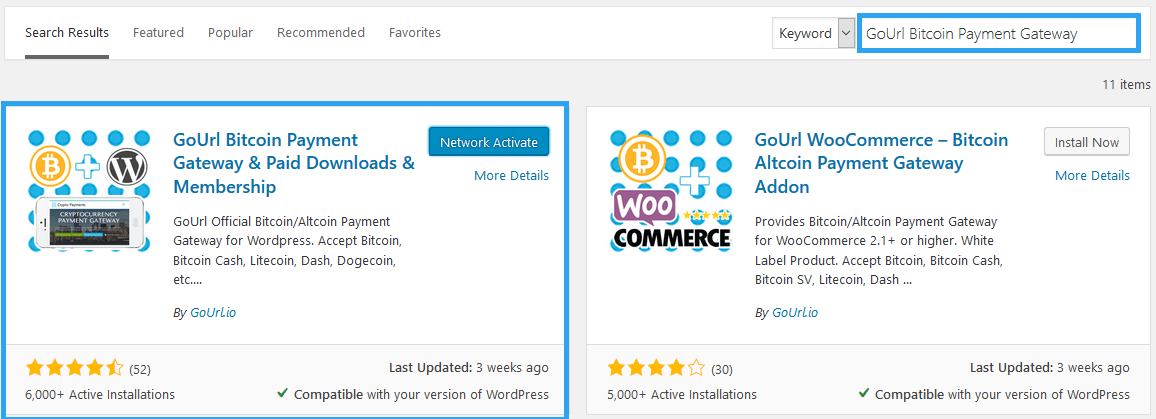 Install Gourl bitcoin payment gateway plugin