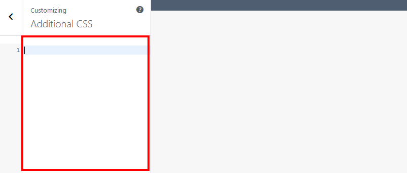 Customize additional css