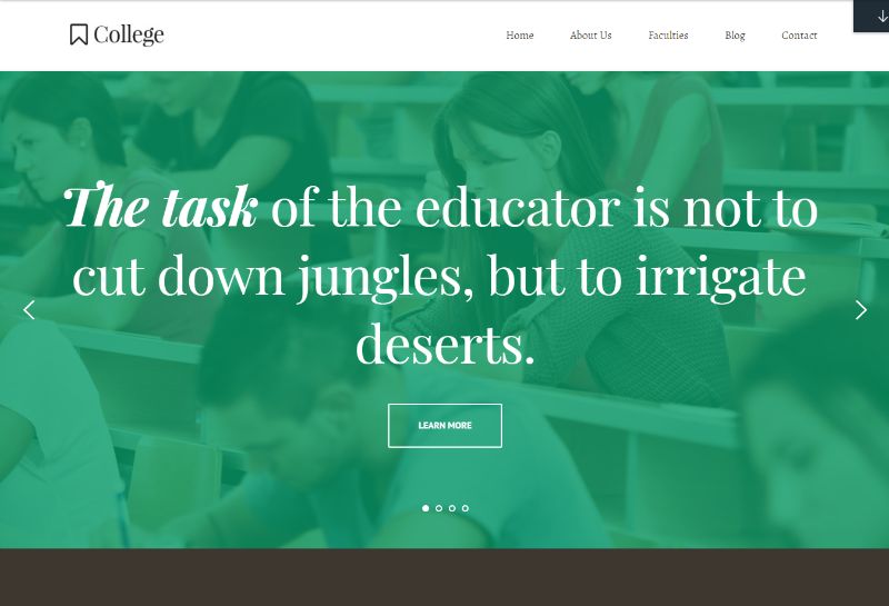 College Education WordPress theme by Themefuse