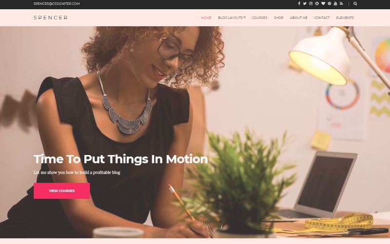 Spencer Personal Blog WordPress Theme