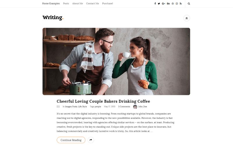 Writing Personal Blog WordPress Themes