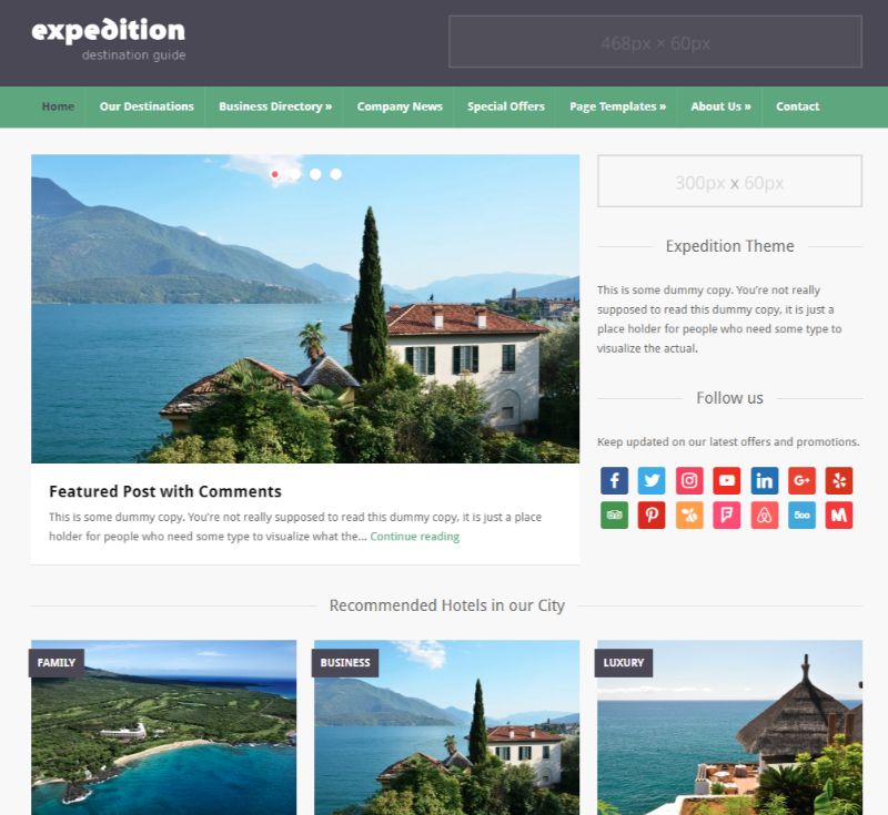 Expedition Directory WordPress theme