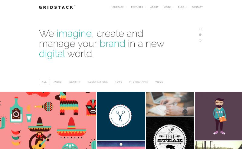 GridStack Agency WordPress Theme