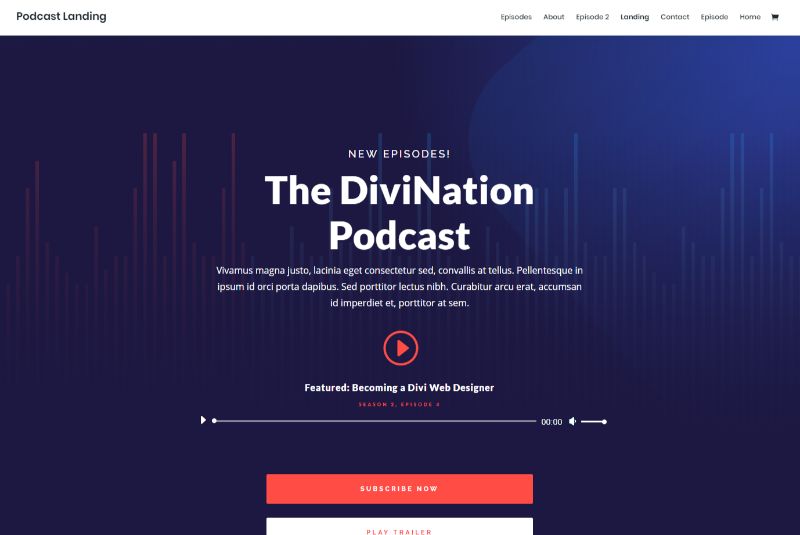 podcast layout pack for divi