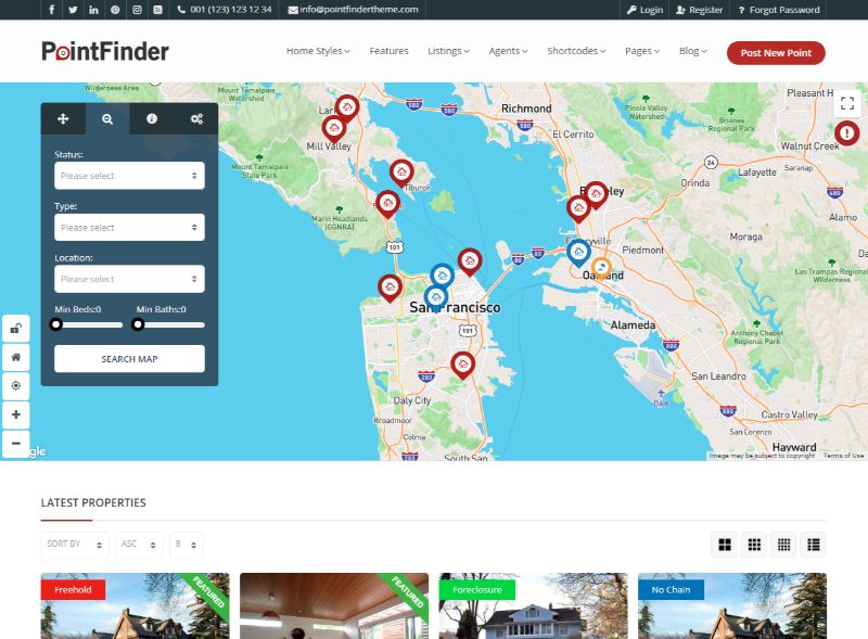 PointFinder Directory WordPress theme