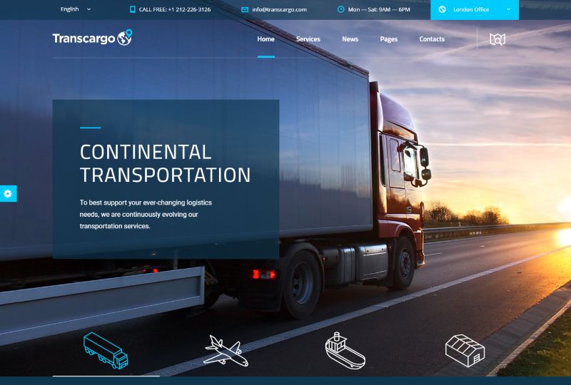 Transcargo Logistics WordPress Theme