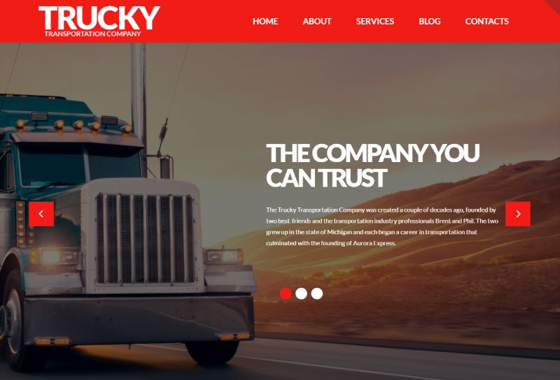 Trucky Logistics WordPress Theme