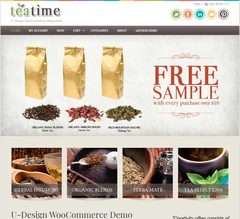 UDesign Four Columns WordPress Theme