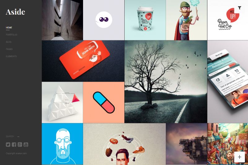 Aside Left Sidebar WordPress Theme