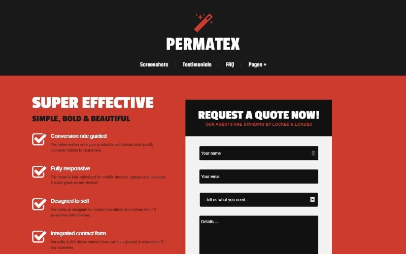 Permatex Left Sidebar WordPress Theme