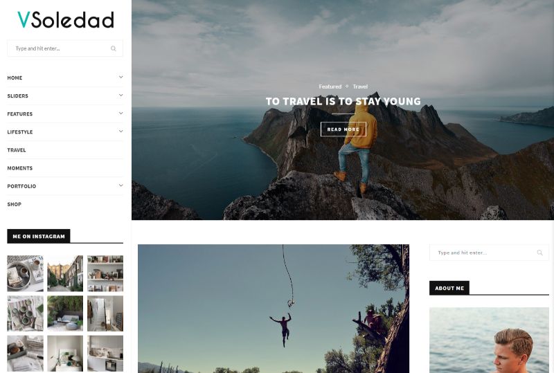 Soledad Three Column WordPress Theme