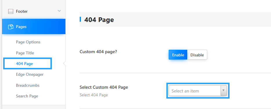 Theme custom 404 page