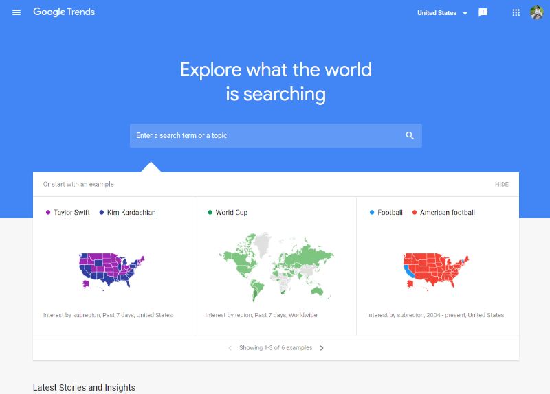 Google Trends Free Keyword Tool