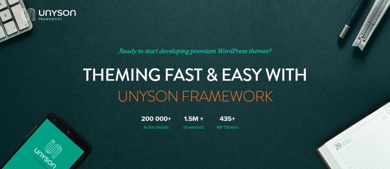 Unyson WordPress Theme Options Framework