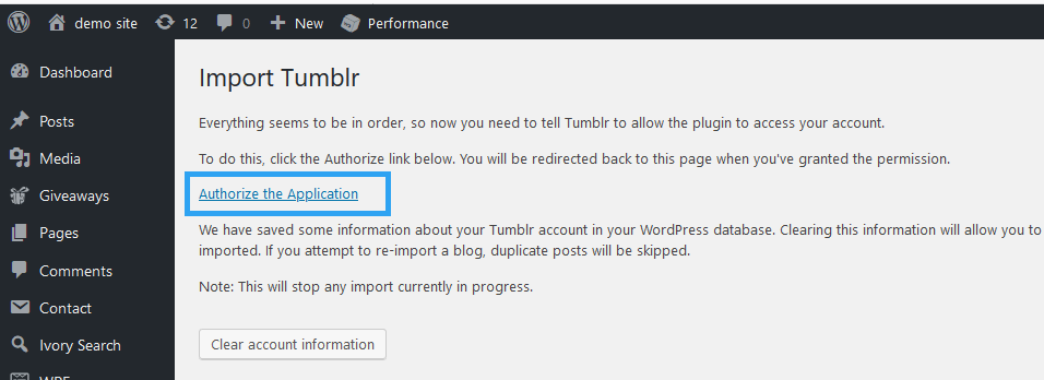 Authorize Application