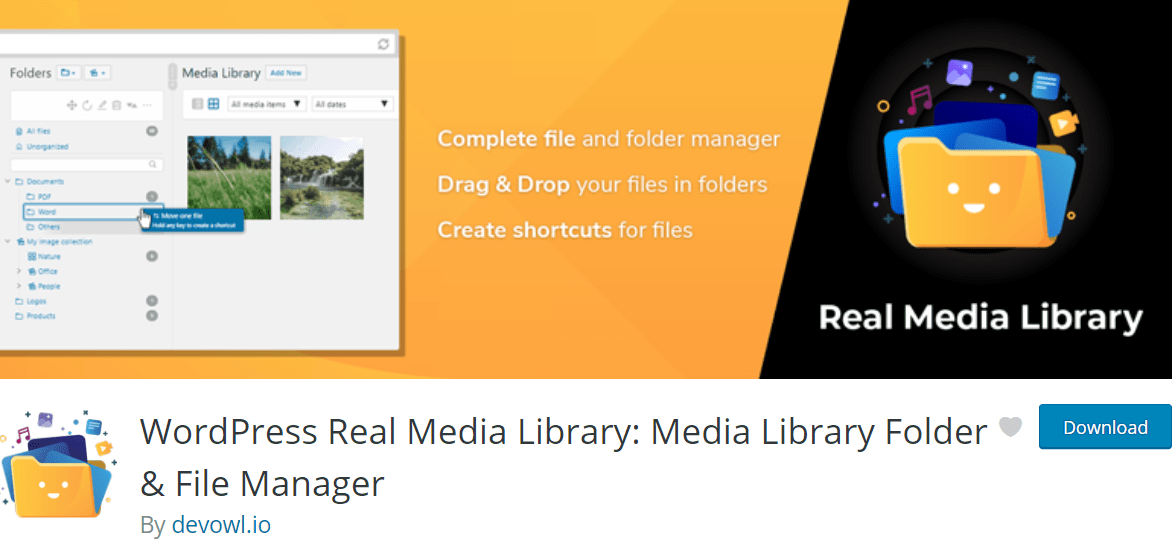 Real Media Library WordPress plugin