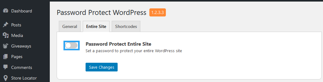 Set Password to Protect WordPress