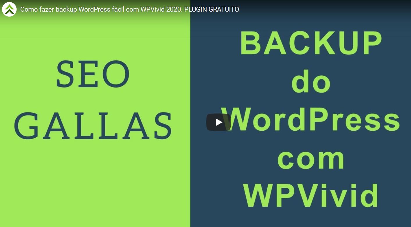 Como fazer backup WordPress fácil com WPVivid 2020. PLUGIN GRATUITO ...