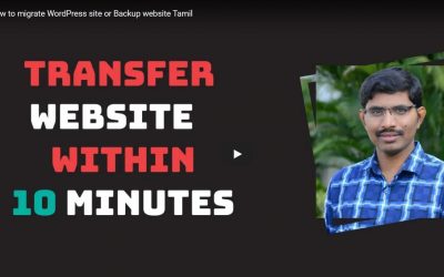 How to migrate WordPress site or Backup website Tamil