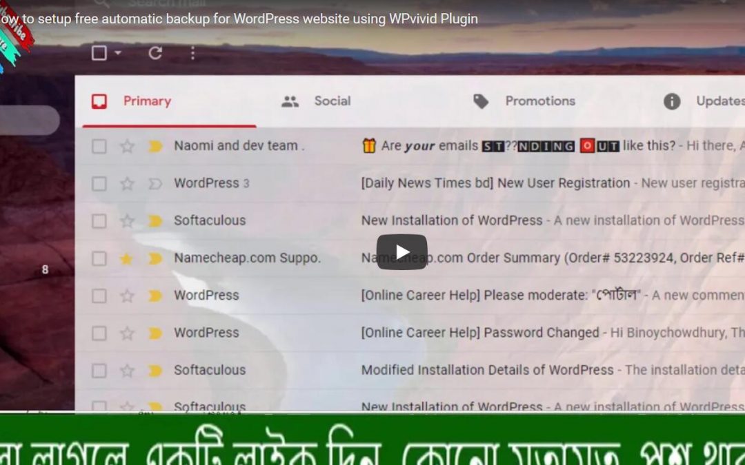 How to setup free automatic backup for WordPress website using WPvivid Plugin