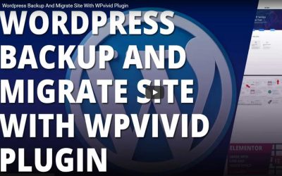 WordPress Backup And Migrate Site With WPvivid Plugin
