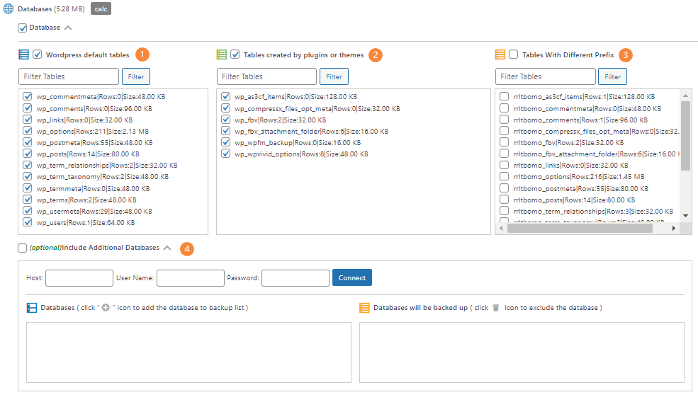 Database backup overview